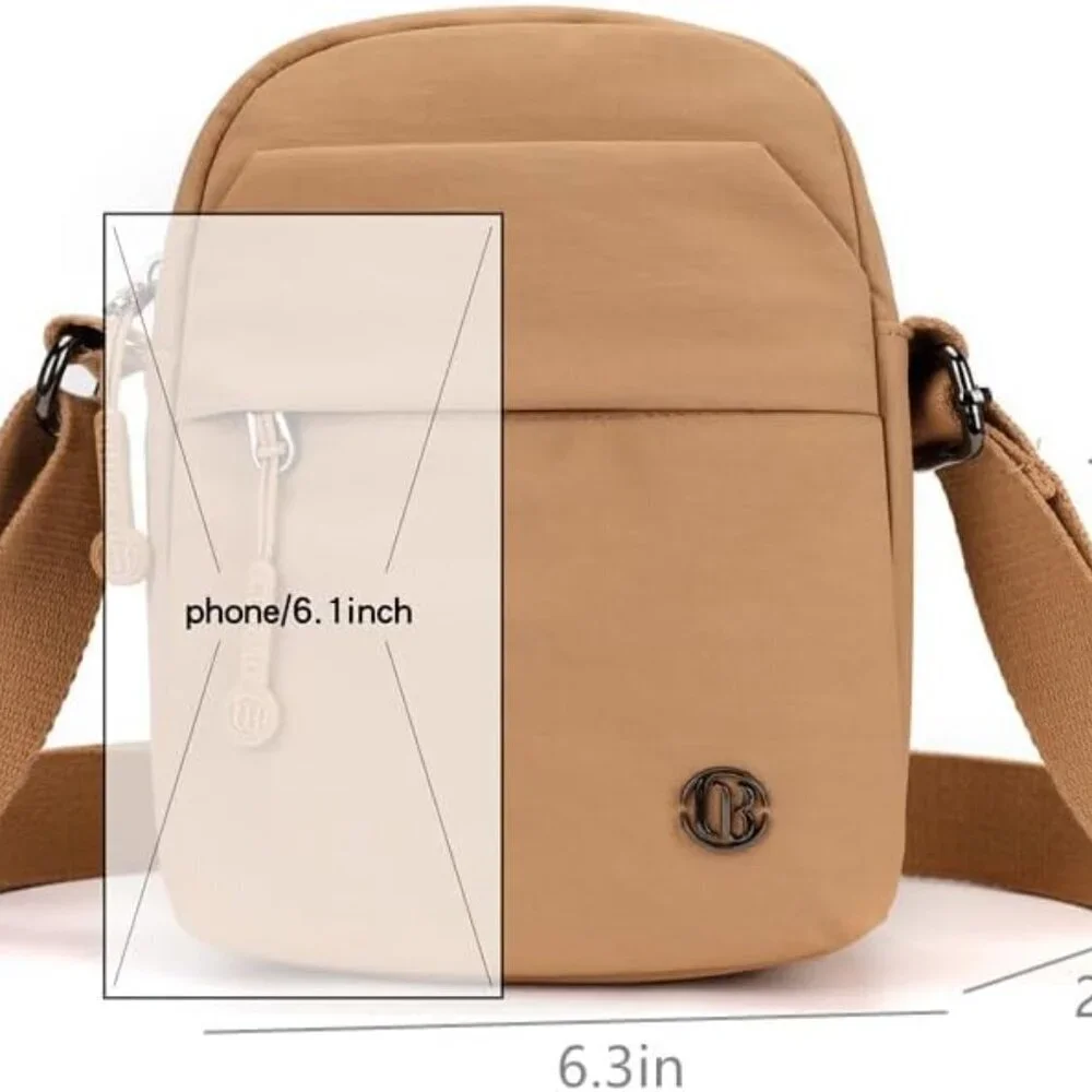 Nylon Crossbody Bag Women Waterproof Lightweight Shoulder Purse Organization